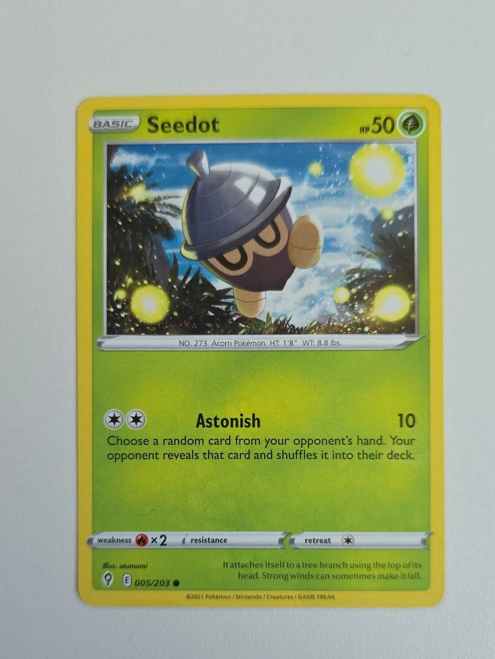 Pokemon Seedot, Nuzleaf, And Shiftry Card